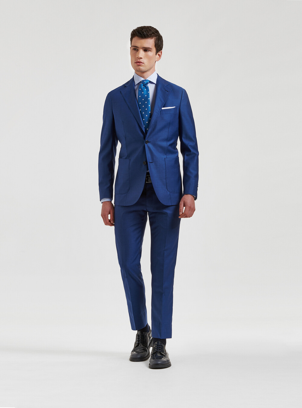 Blue suit in pure superfine wool 110's Vitale Barberis Canonico, 